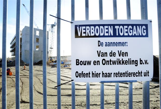 30112011 Cobouw
Problemen bij de bouw van het Stadionkwartier in Breda.Foto Erald van der Aa