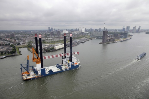 Installatieschip de Aeolus is afgelopen maanden 'opgevoerd'