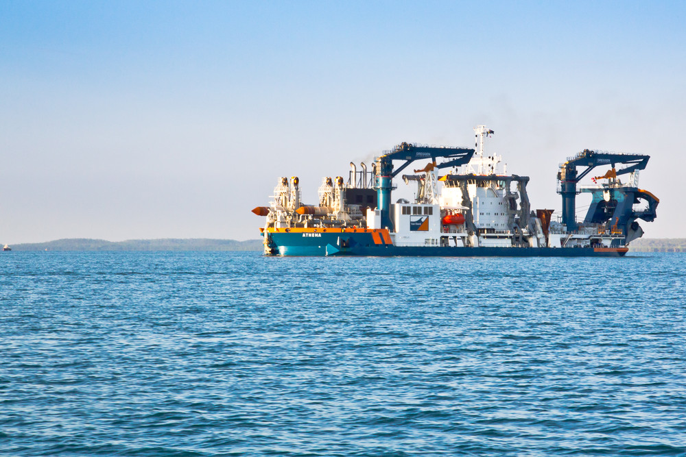 INPEX. Van Oord Dredge ATHENA Arrives Darwin 24 October 2012. Photo Shane Eecen/ INPEX
