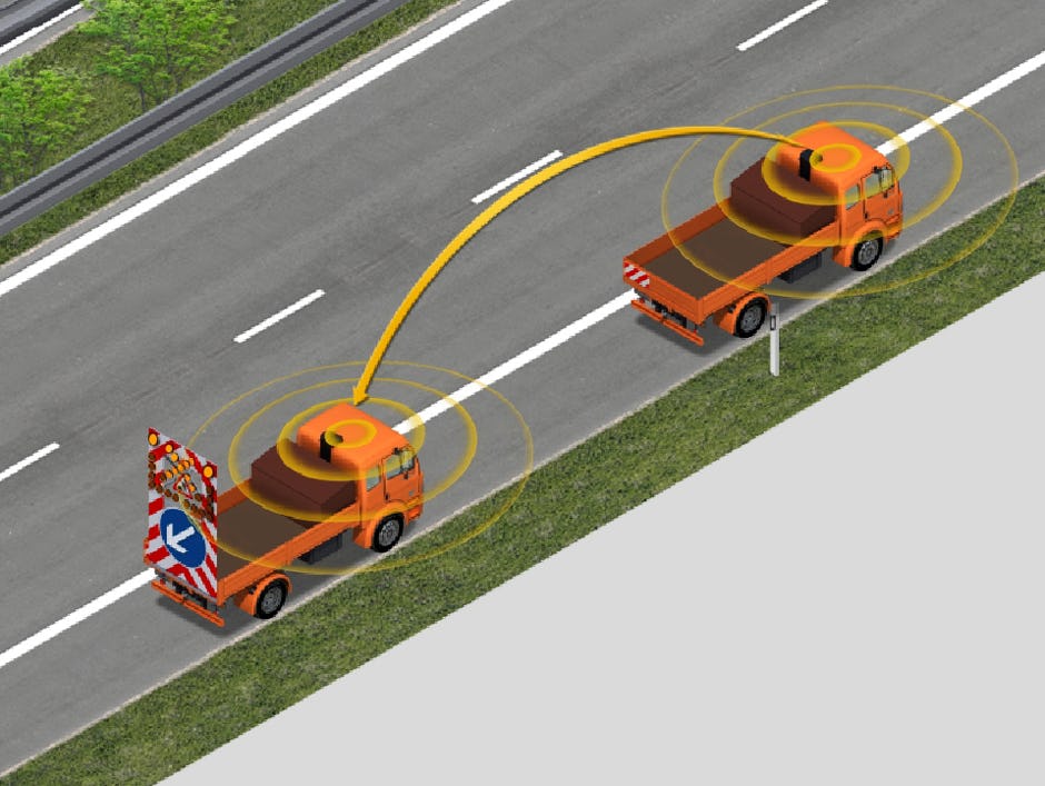 Zelfrijdende botsabsorber/pijlwagen verhoogt veiligheid wegwerkers