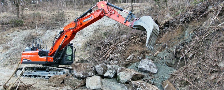 Sterkere Doosan DX235LC-5 graaft stuk beter