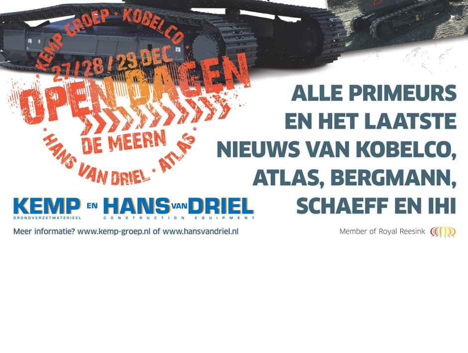 Kobelco primeurs op open dagen