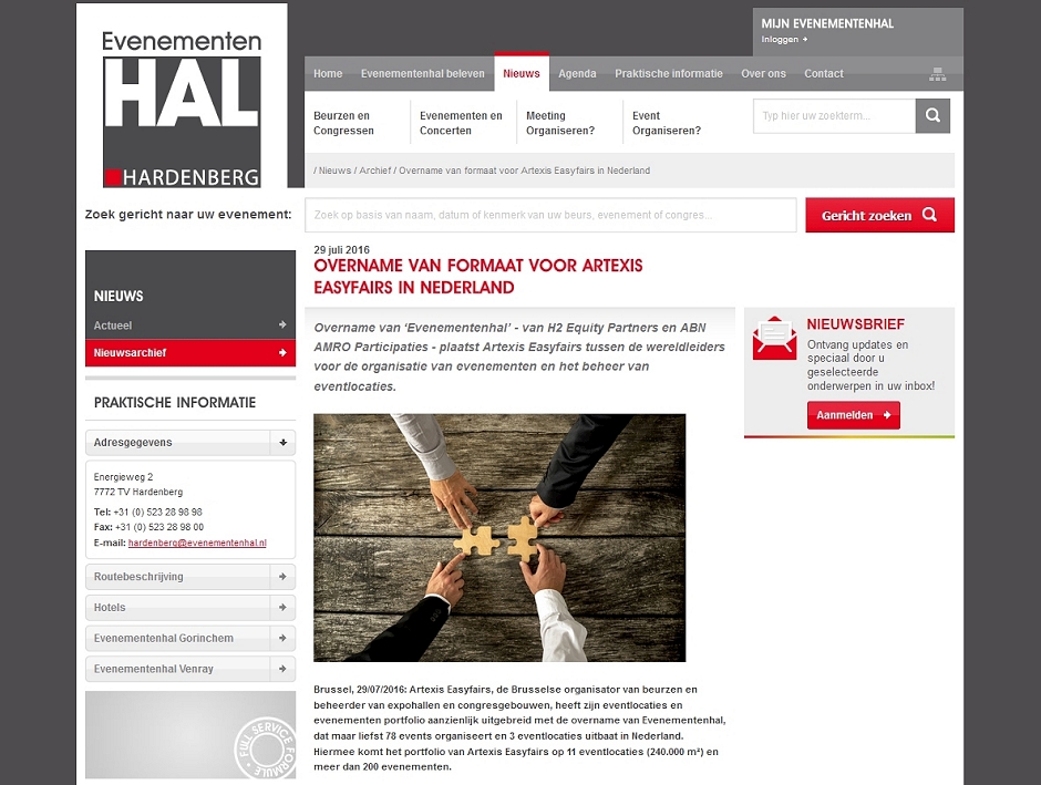 Evenementenhal overgenomen door Brusselse beursorganisator