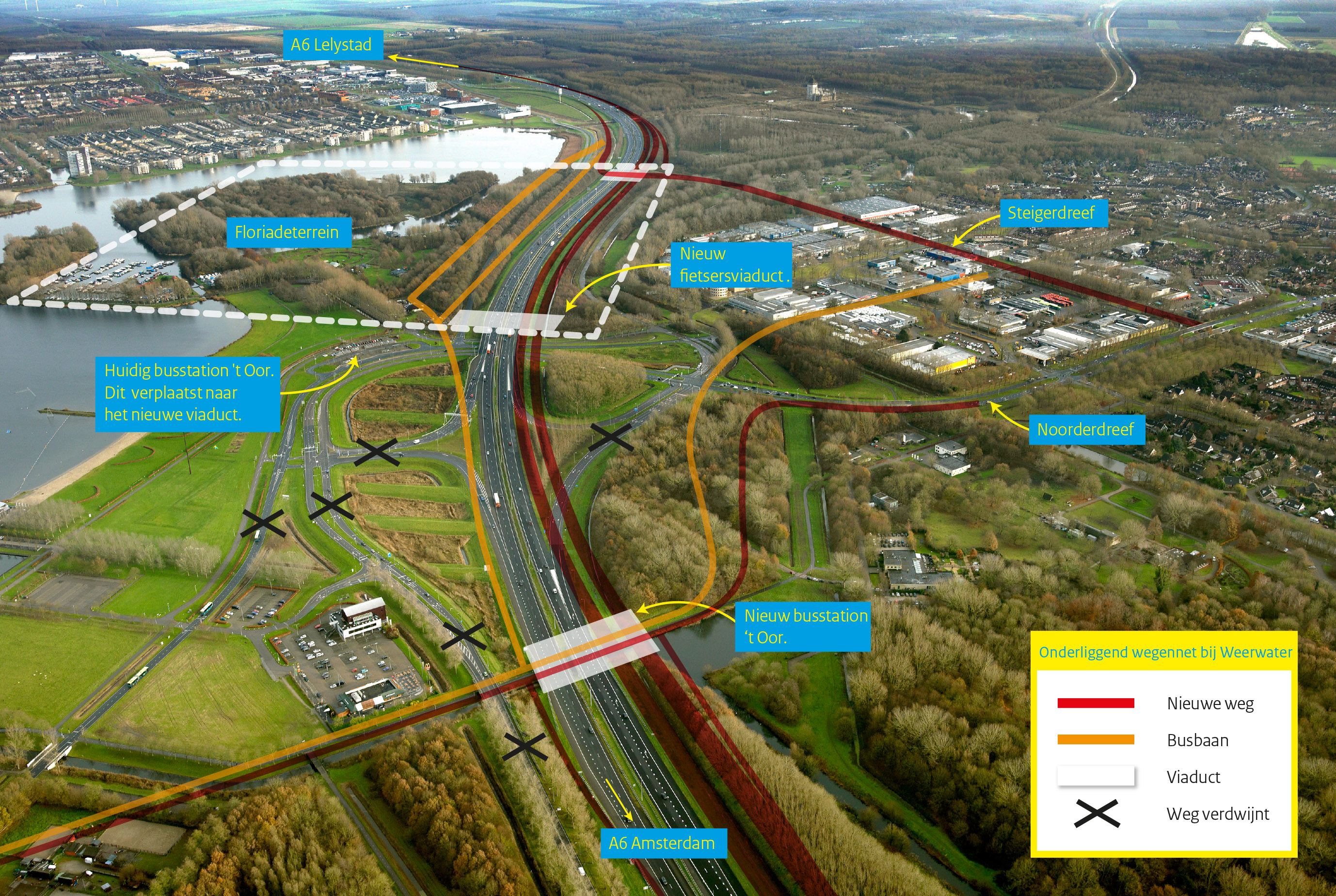 A1 en aanleg Spieringbrug over de Vecht.