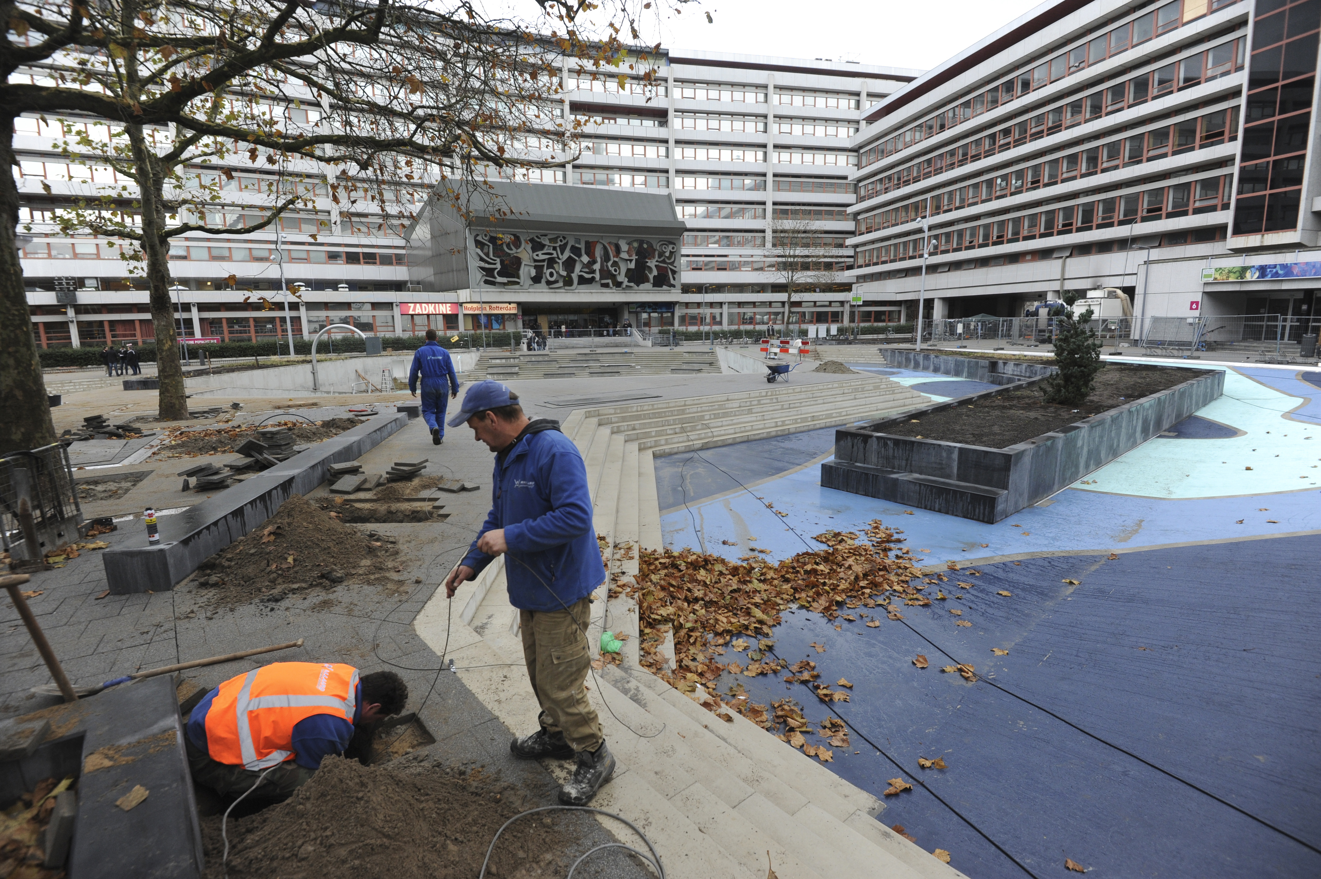 rotterdam 26 november 2013. Waterberging Bebtehmplein techniek pagina bij artikel door Edo Beerda Foto ries van Wendel de Joode/wereldfotograaf.nl