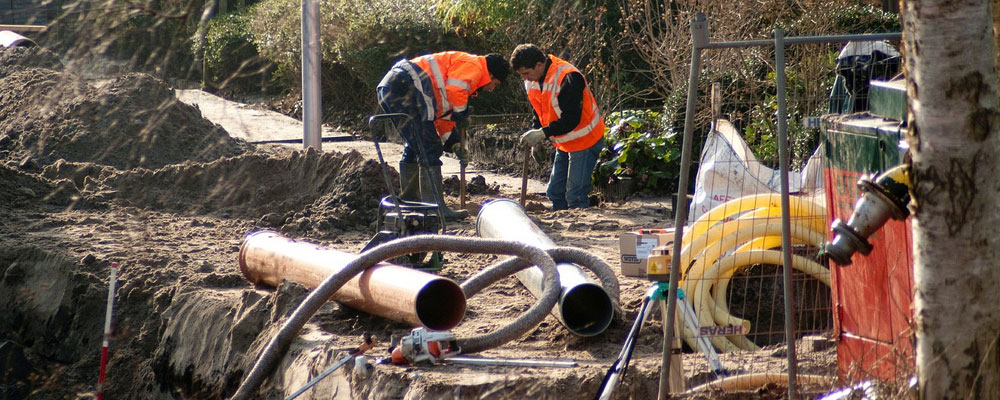 Werkzaamheden aan een riool. Foto: Archief