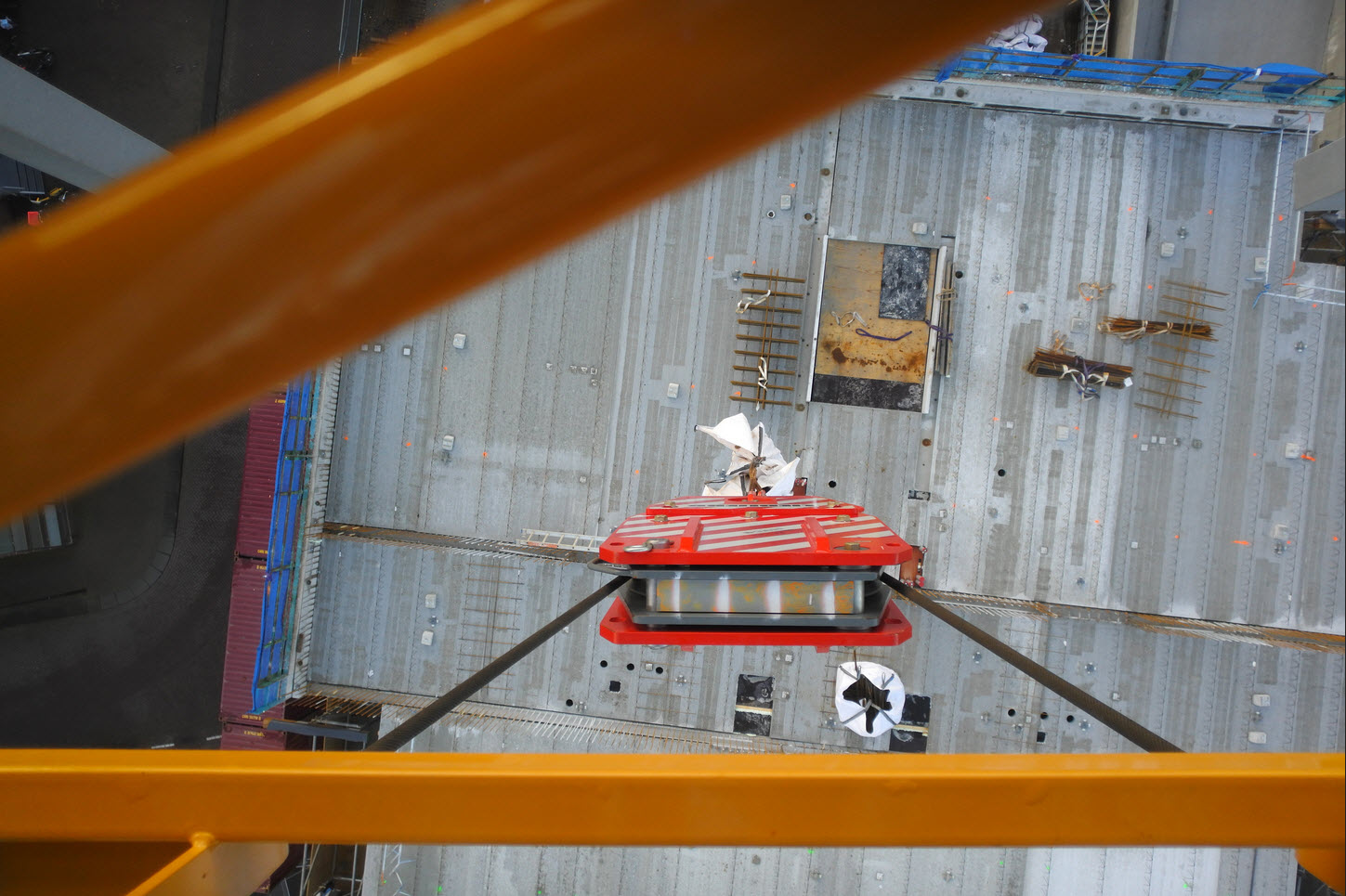 Beelden vanuit de giek van de kraan zijn zo nauwkeurig dat het mogelijk is er in te meten 