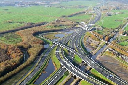 De nieuwe situatie bij Muiderberg. Foto: Rijkswaterstaat/Rien Moolhuizen 