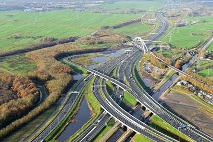 De nieuwe situatie bij Muiderberg. Foto: Rijkswaterstaat/Rien Moolhuizen
