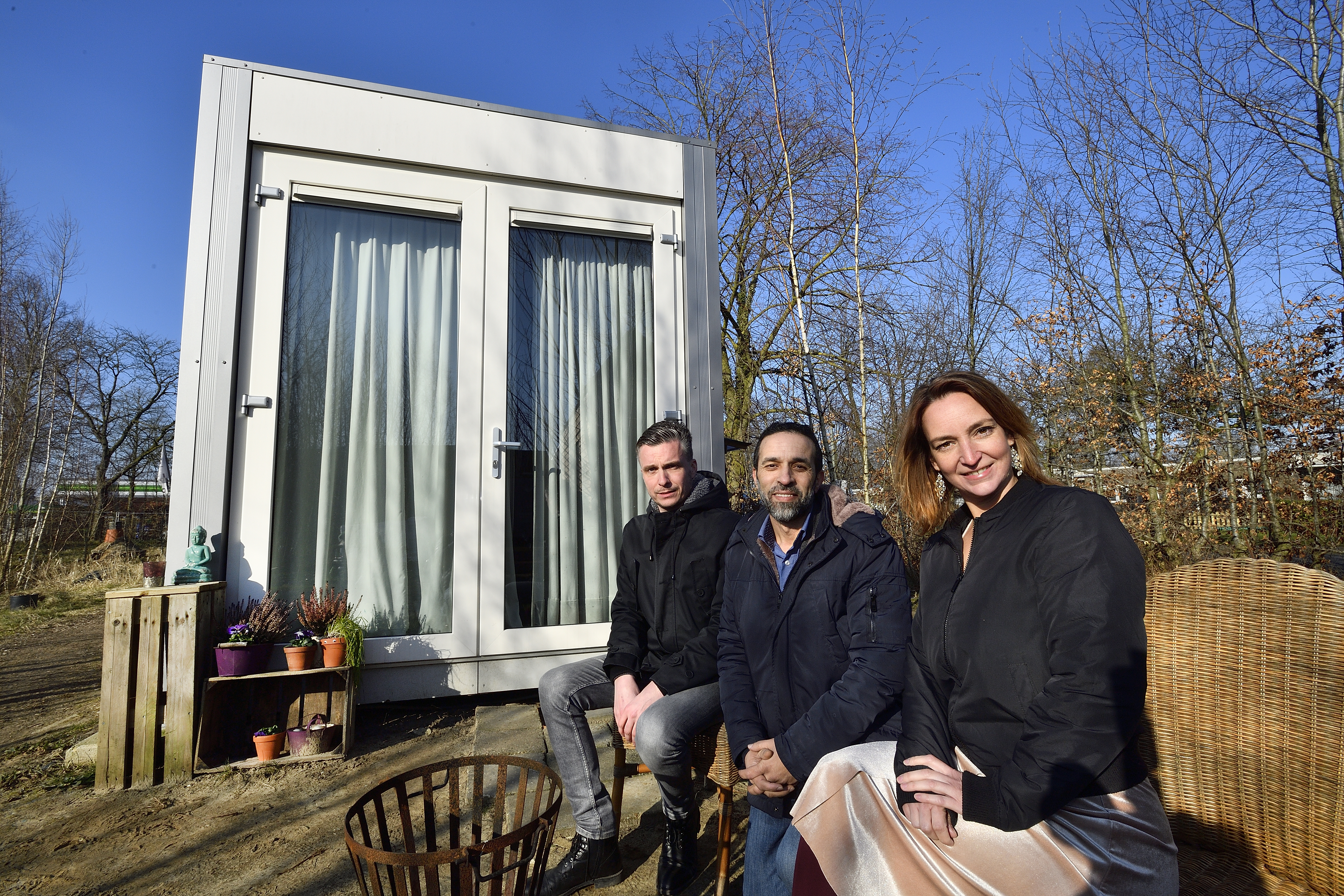 22022018 Cobouw  Opdracht verhaal Yvonne
Minitopia De C3 Living  .vlnr  Rolf Boxmeer Mohamed Acharki en Tessa Peters .Foto Erald van der Aa.