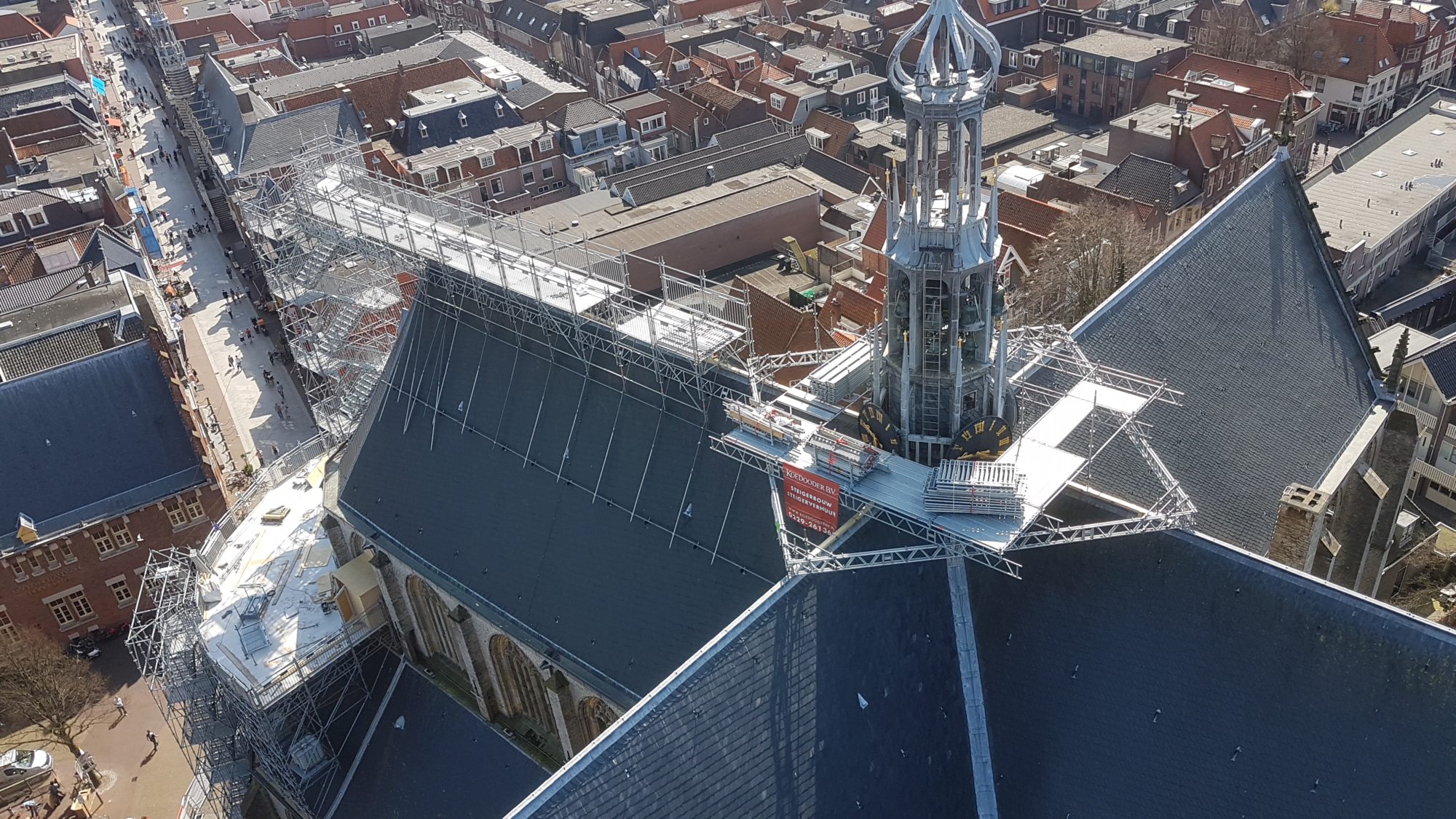 Grote Kerk Alkmaar steigerbouw Koedooder