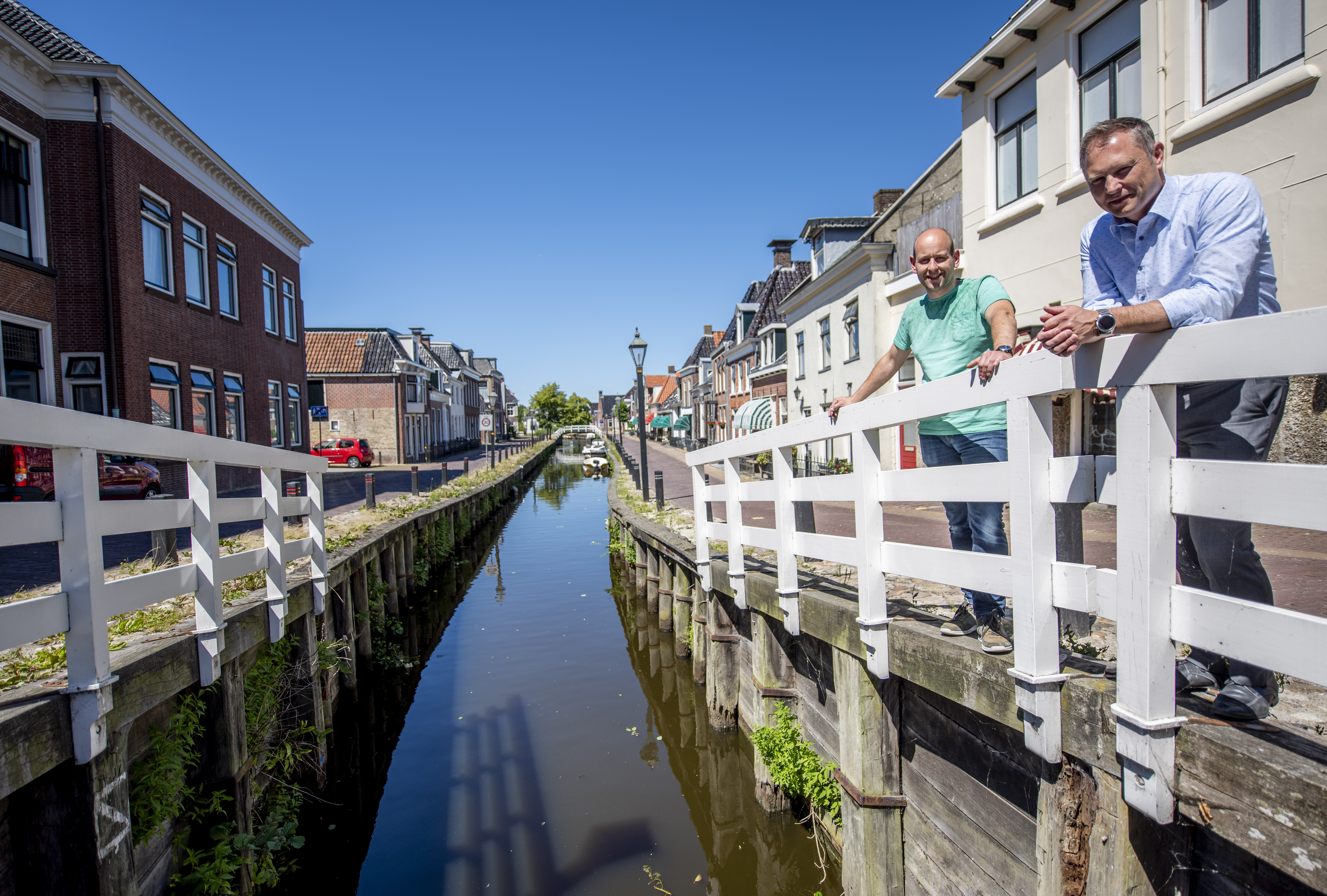 Boele Dijkstra en René Garlich in het Friese Kollum. Foto: Hoge Noorden / Jacob van Essen

