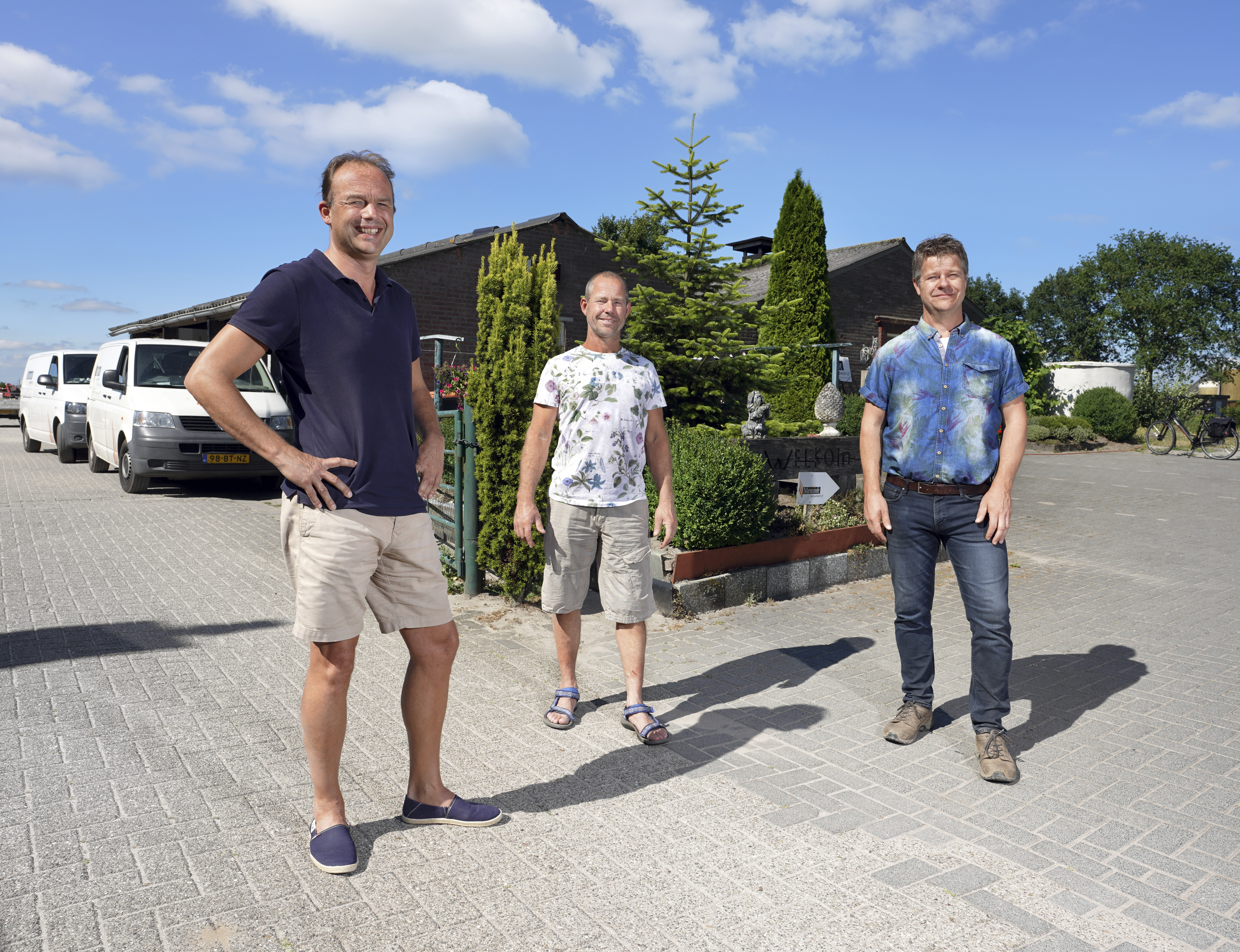 Bouwbedrijf Wensink uit Broekland.
Vlnr: Marten Jansen, Ehrhard Mensink en Gonard Mensink
PHOTO RUUD PLOEG