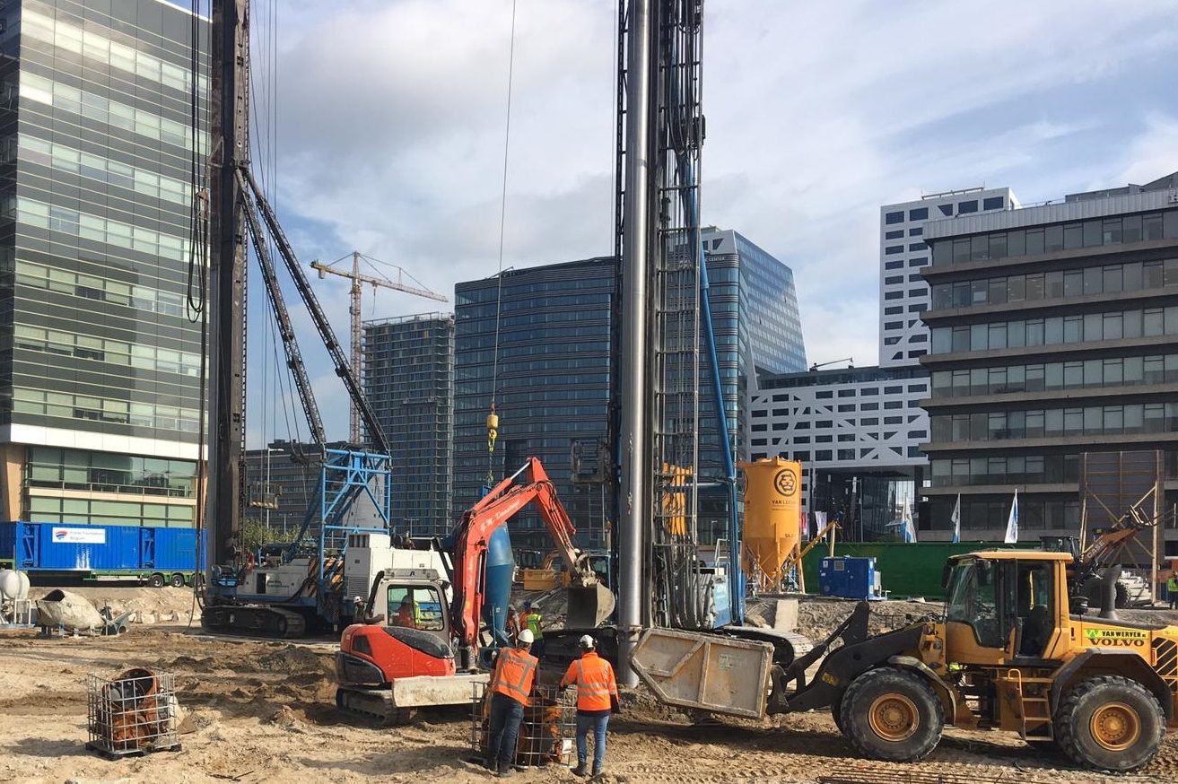 Bouwplaats Galaxy Toren in 2018. Foto: archief