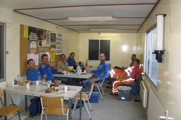 Feyenoord-Ajax in de bouwkeet