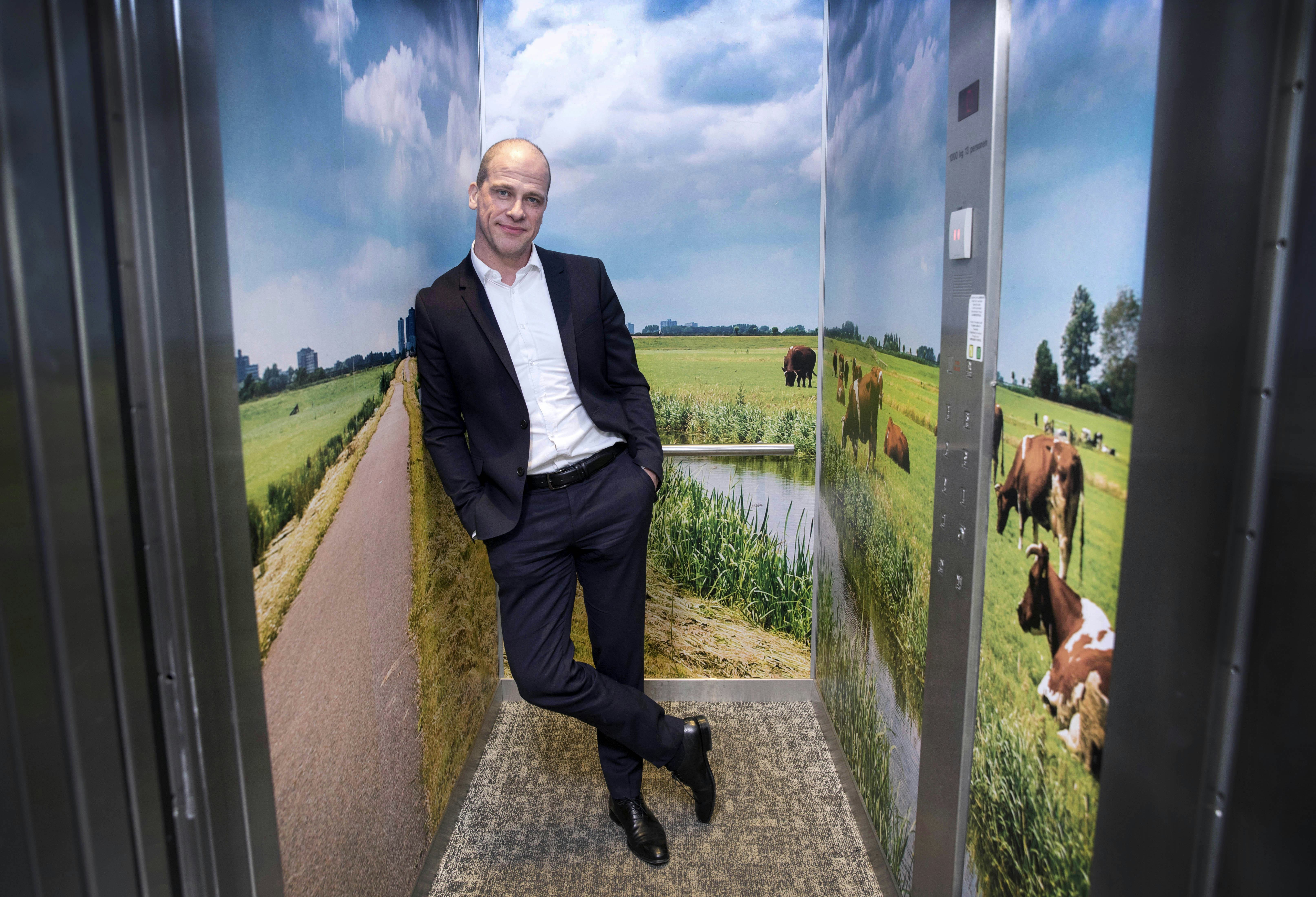 Nederland, Utrecht, 21 maart 2018. Diederik Samsom (oud-PvdA-leider), commisaris Energiebeheer Nederland (EBN), Duurzaam. Directeur Jan Willem van Hoogstraten. Foto: Werry Crone