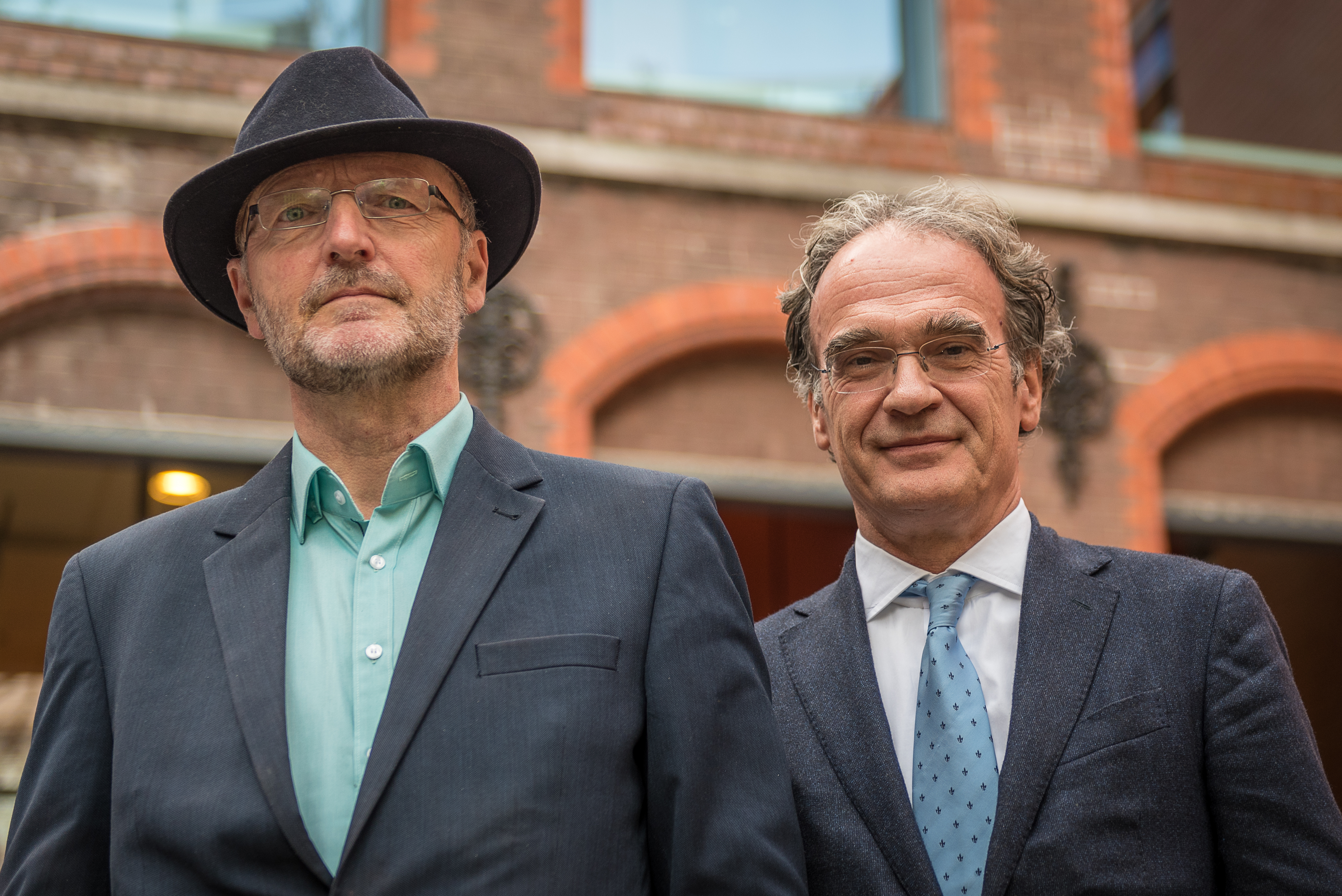 Bouwrechtjuristen Eric Moesker en Sjoerd Rutten: "Bouwveiligheid niet te vangen in regels."
Foto: Rob Kluitenberg (Pok Producties)