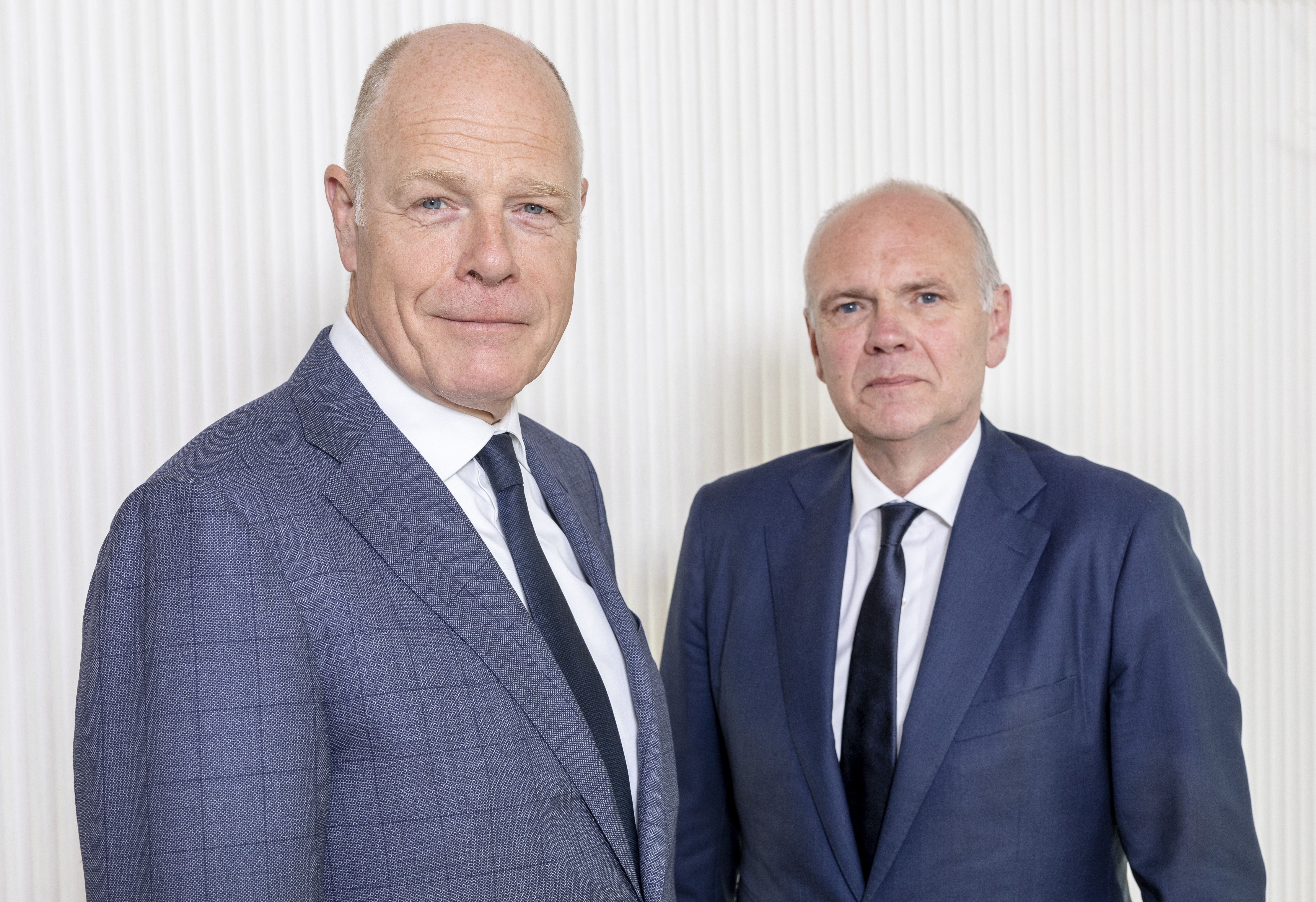 Bart van Breukelen (links) gaat Daan Sperling (rechts) opvolgen bij TBI. 'Bart kan me altijd bellen.' Foto: Guido Benschop