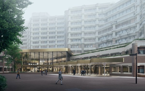 Entree Tijdelijke Tweede Kamer (artist impression: Rijksvastgoedbedrijf/Zecc Architecten)