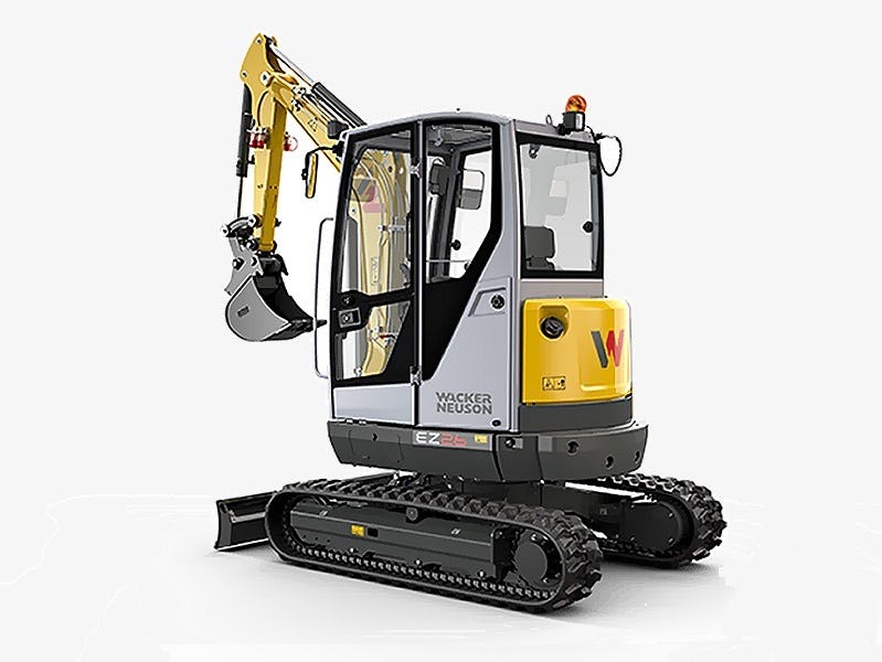 Graafmachine op de aanhanger vervoerbaar