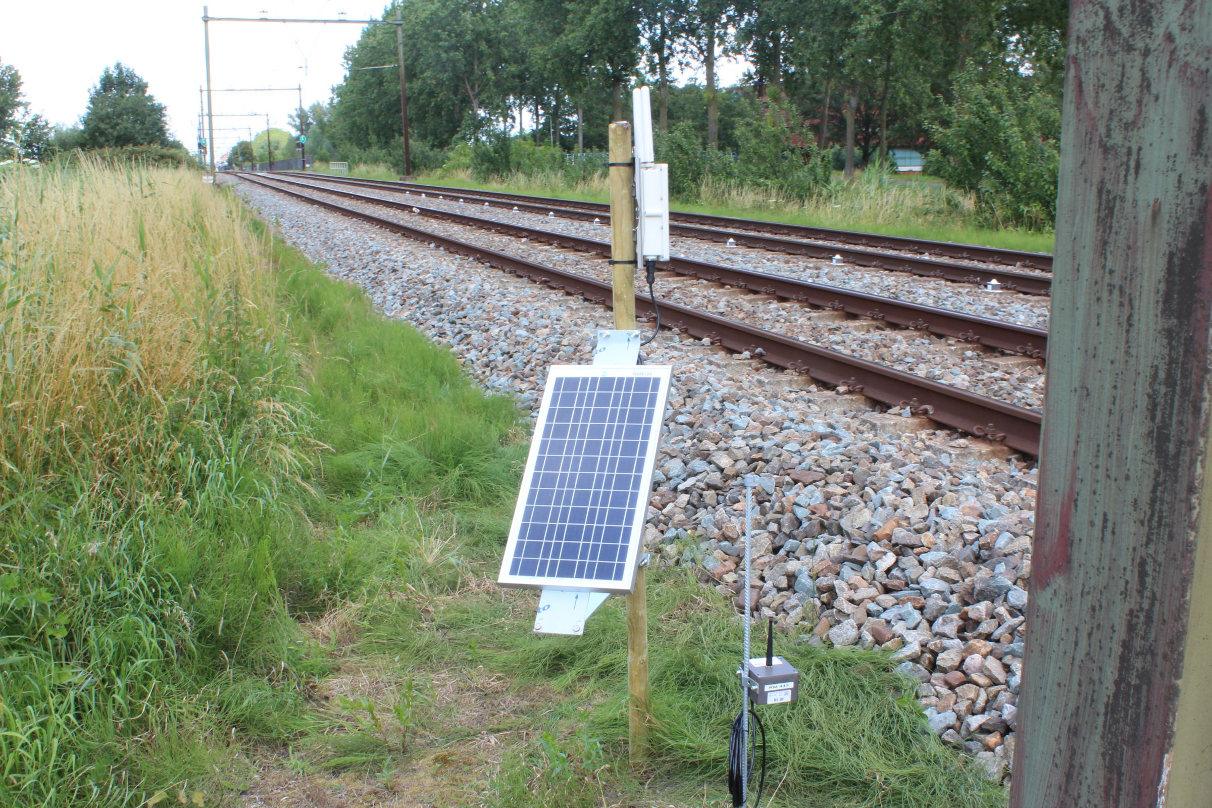 Sensoren zorgen voor big data in het spoor bij Culemborg. Beeld: ProRail