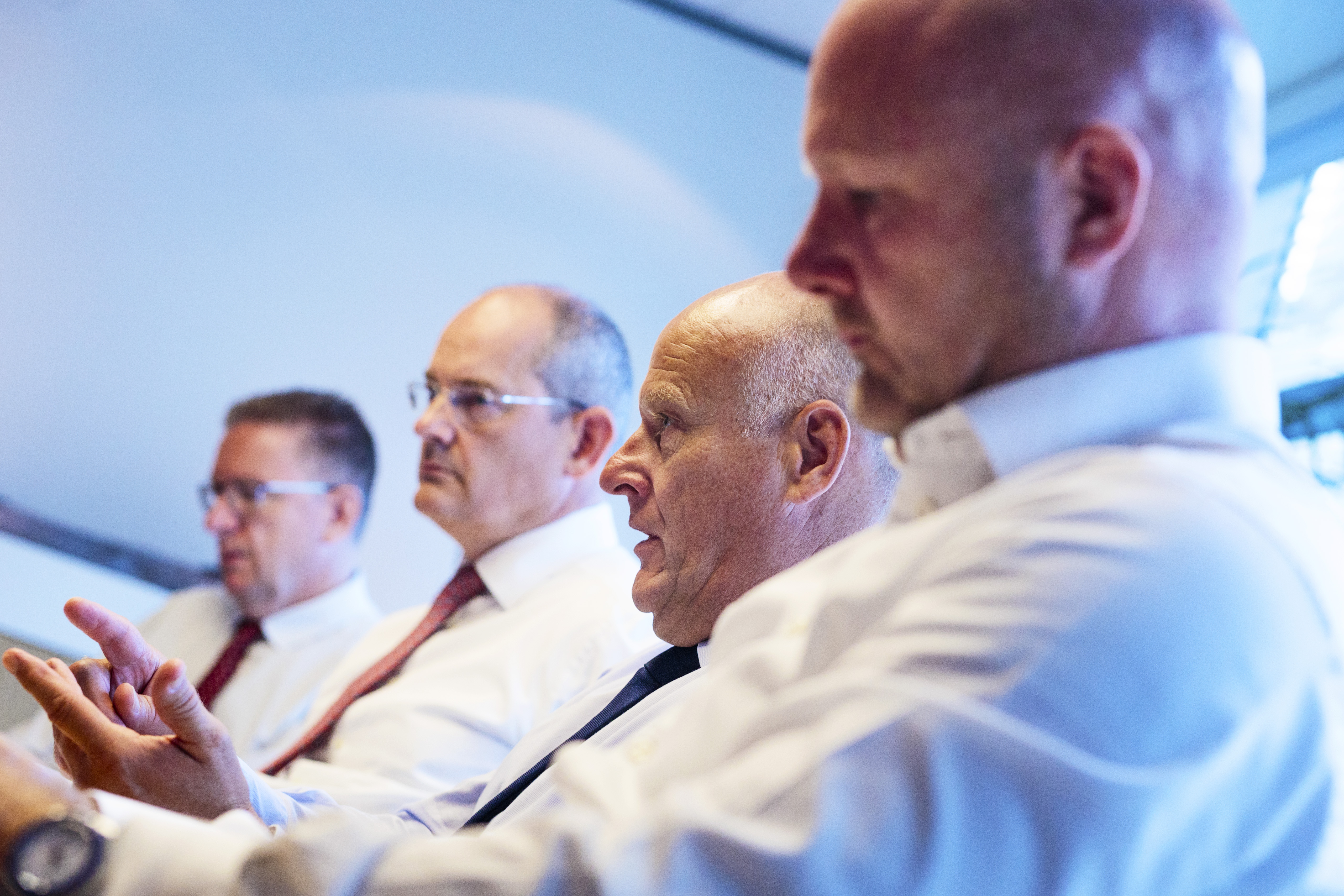 Jan de Ruiter tijdens de persconferentie van VolkerWessels. Foto: Eran Oppenheimer