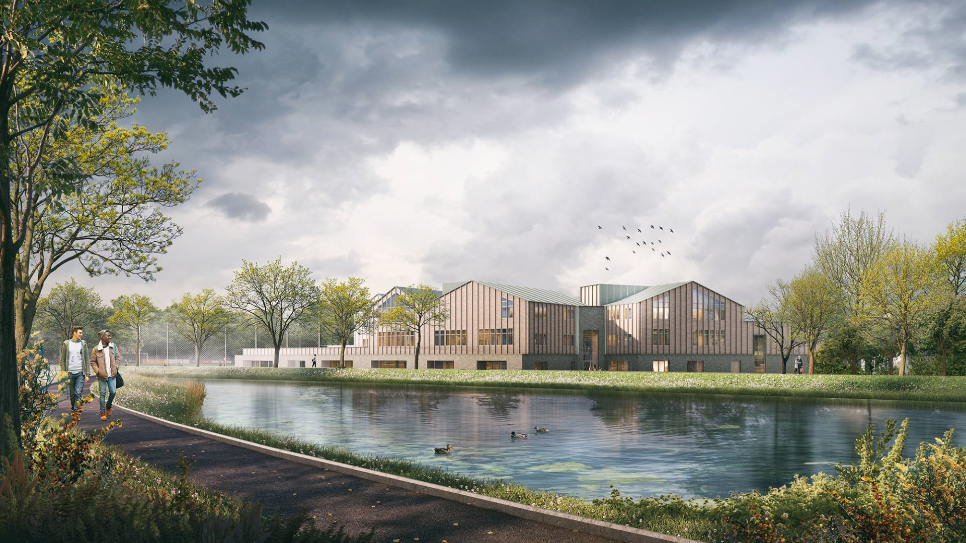 IKC Ter Aar: speels geheel van zadeldaken