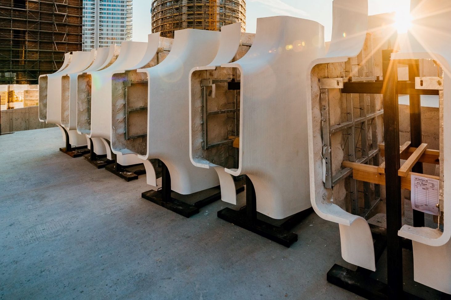 GRC knoop-elementen voor de Sky Parktorens in Bratislava