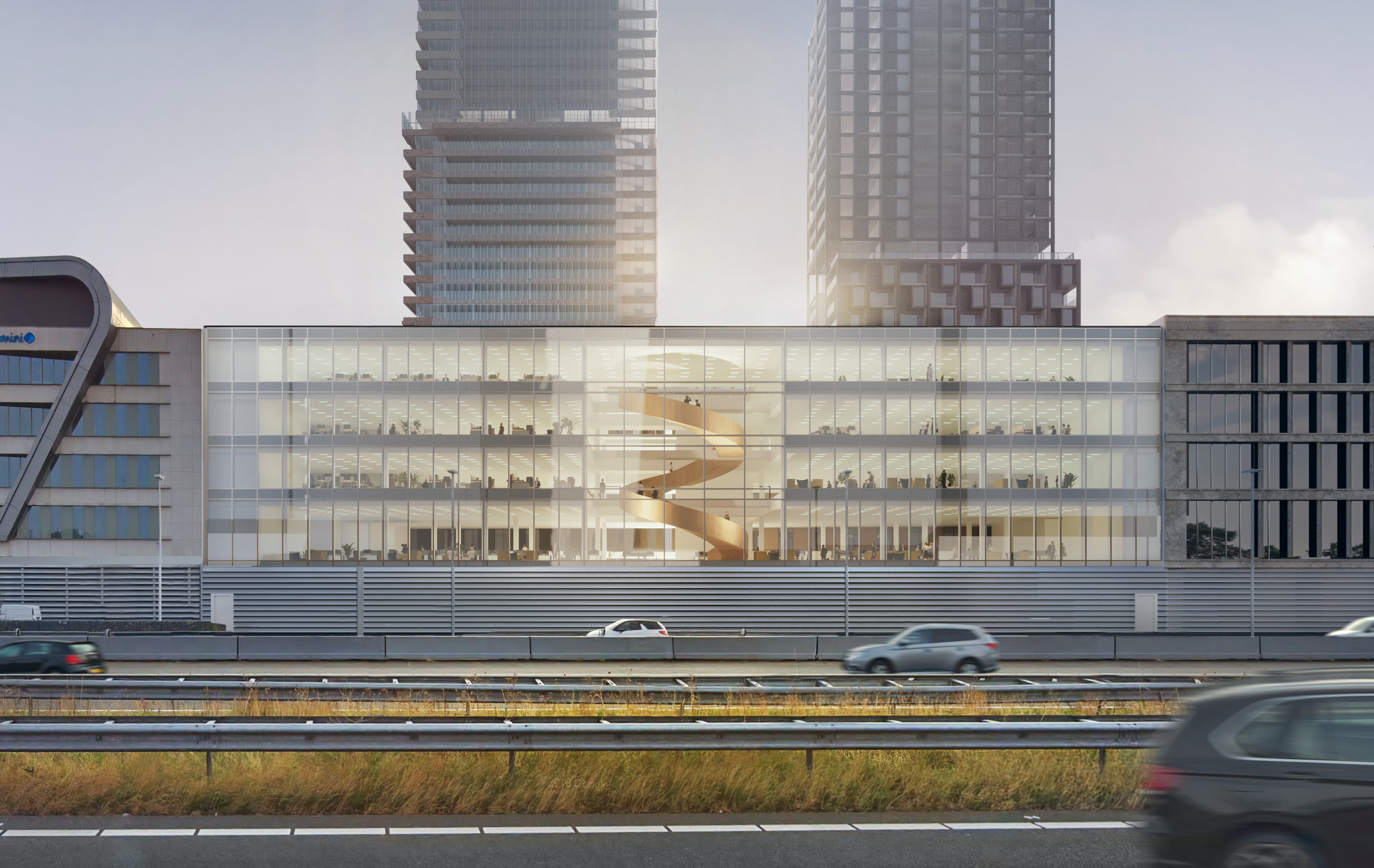 Eyecatcher langs de A2: spiraalvormige trap Helix