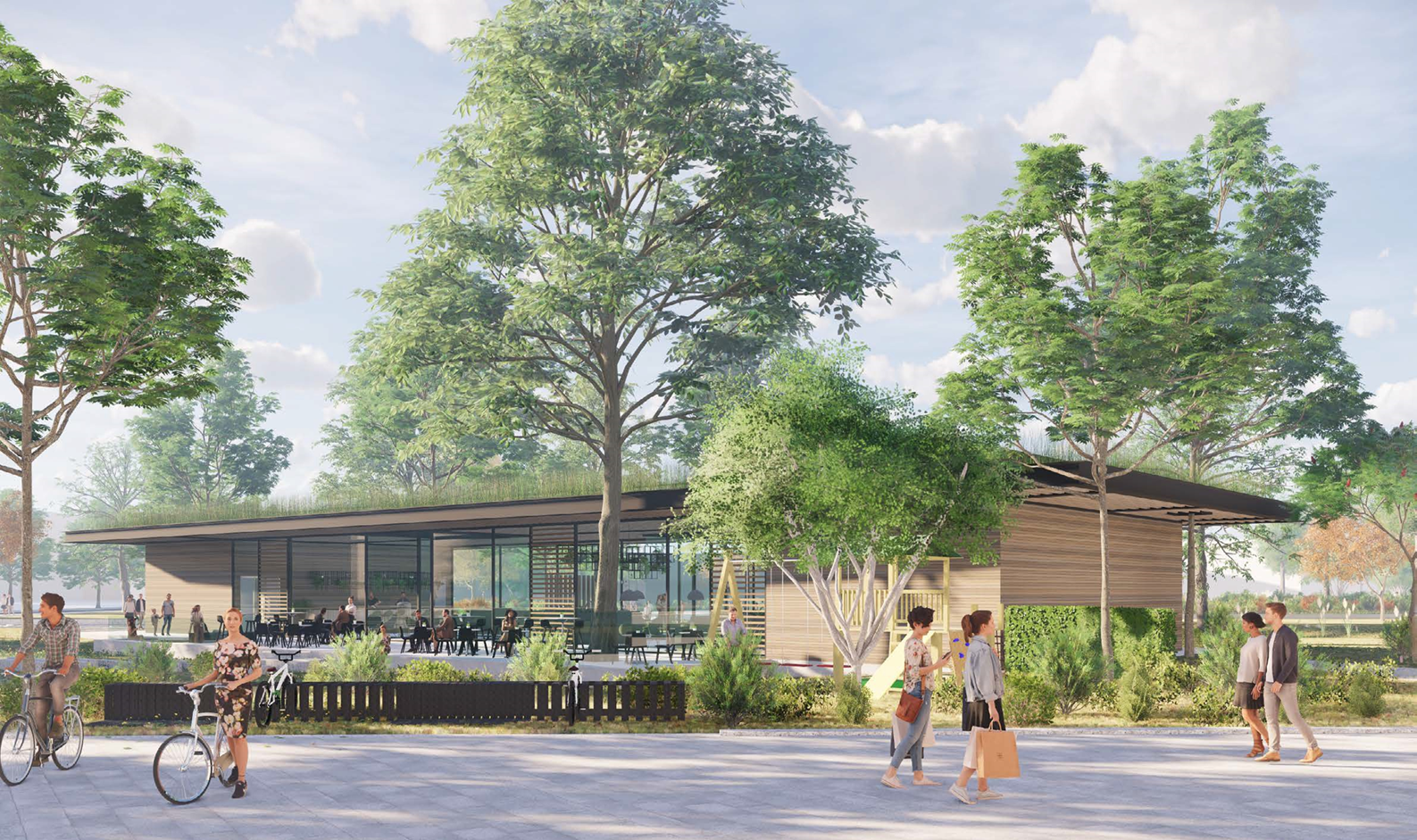 Geukerspark Helmond krijgt glazen horecapaviljoen