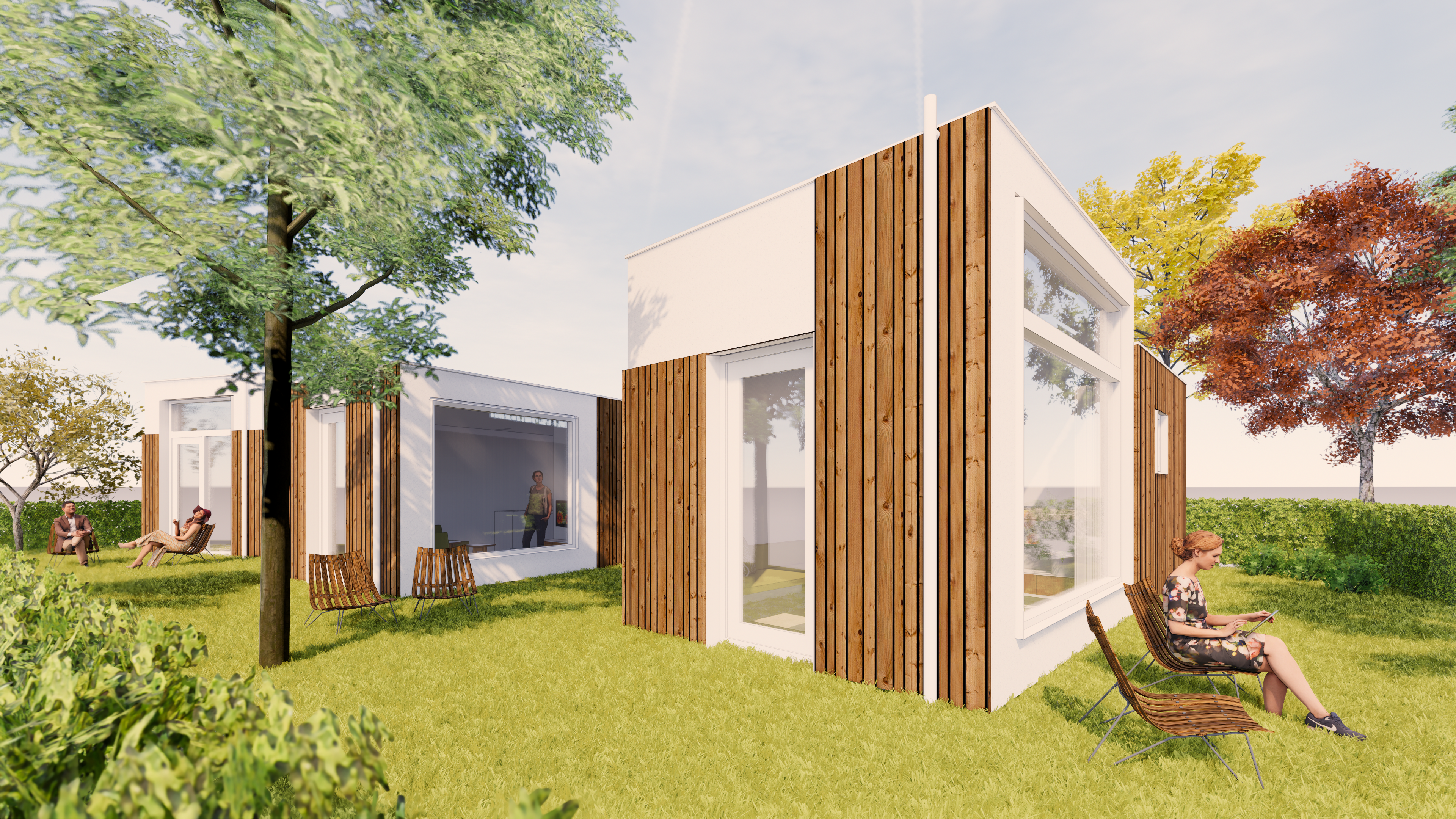 De- en remontabele bouw tiny houses rond pyjamafabriek Enschede