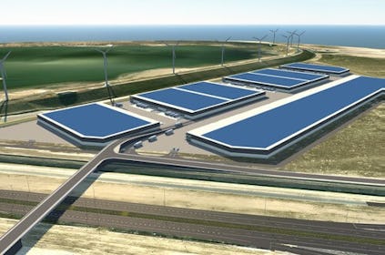 De Maasvlakte krijgt het grootste distributiecentrum van Nederland. Beeld: Convexarchitecten