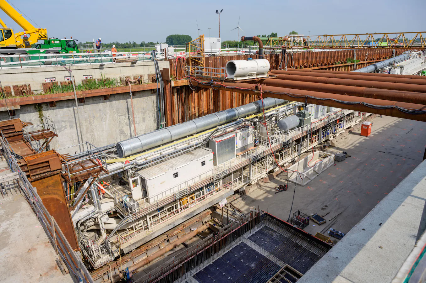 De tunnelboor voor de tweede tunnelbuis RijnlandRoute. Foto: R. Keus.