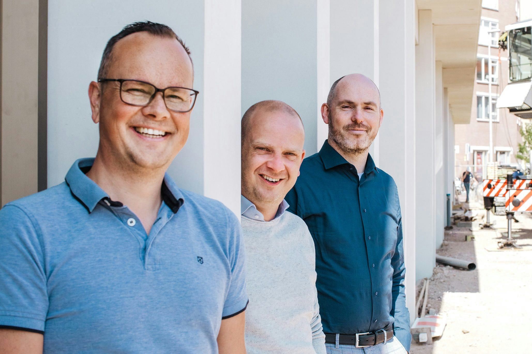 Drie professionals in de kopersbegeleiding: (vlnr) Florian Spreij, Laurens Boldewijn en Jan Willem Gijsbers.
