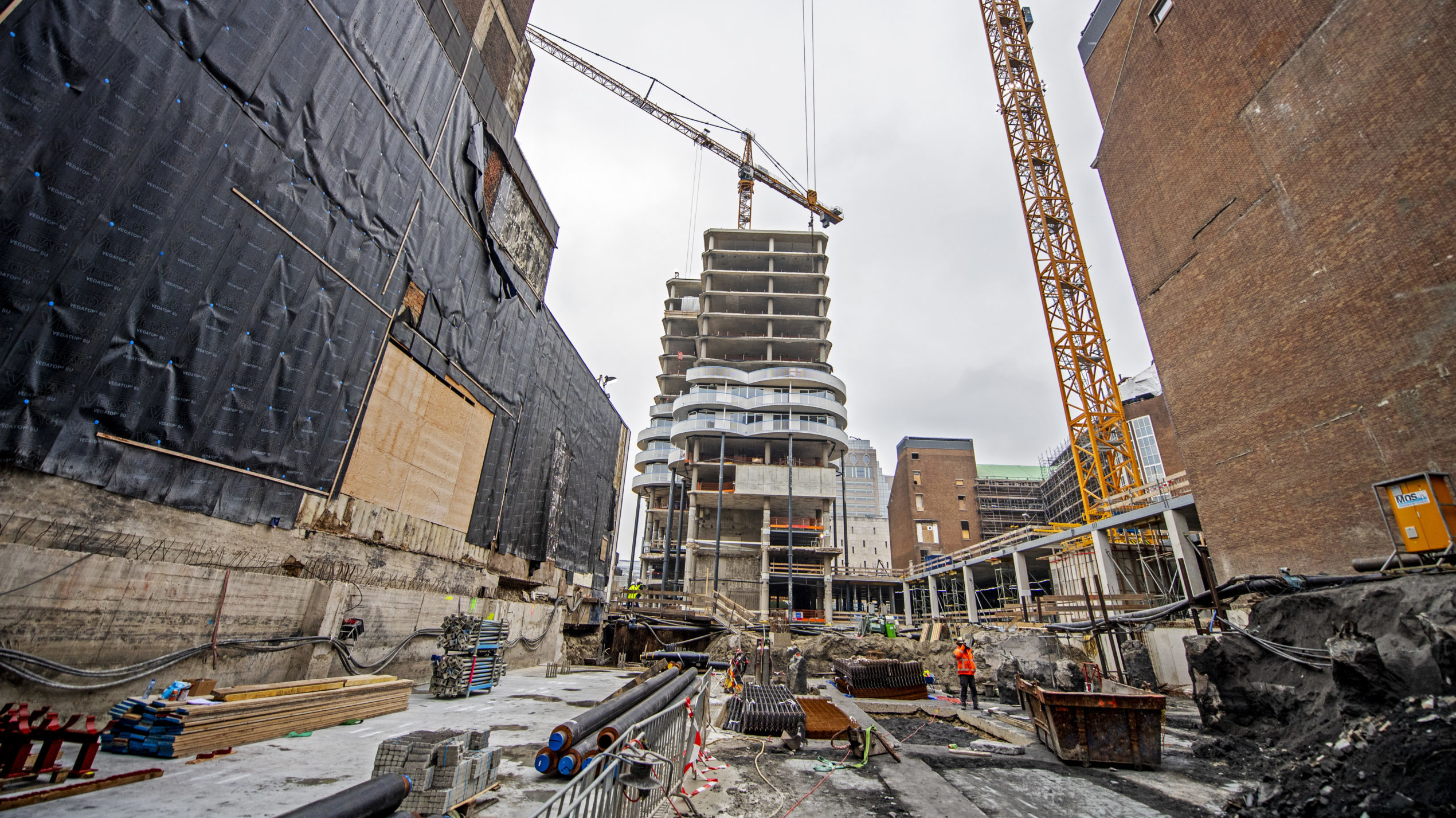De bouwput van Forum Rotterdam, het project dat Sprangers de kop kostte. Foto: Frank de Roo