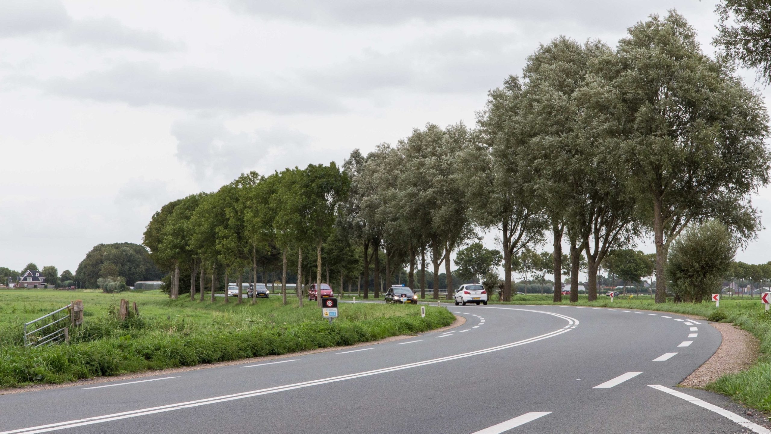 Slingerbocht in de N241. Foto: Provincie Noord-Holland