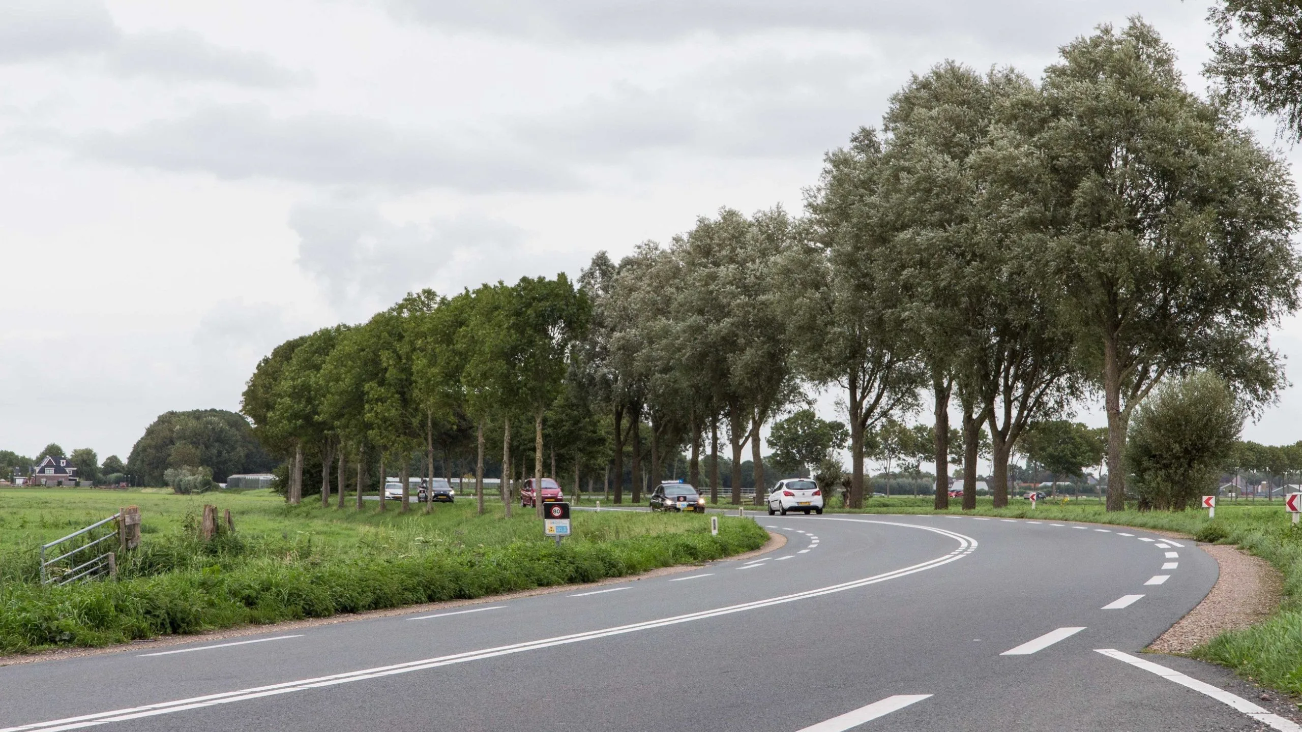 Slingerbocht in de N241. Foto: Provincie Noord-Holland