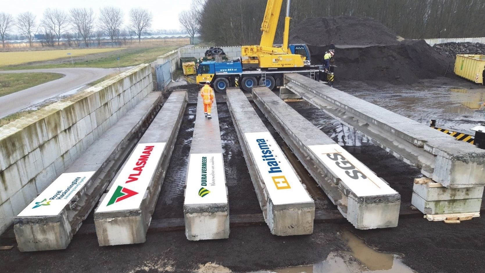De eerste geoogste liggers binnen het SBIR-project. Foto: Royal HaskoningDHV