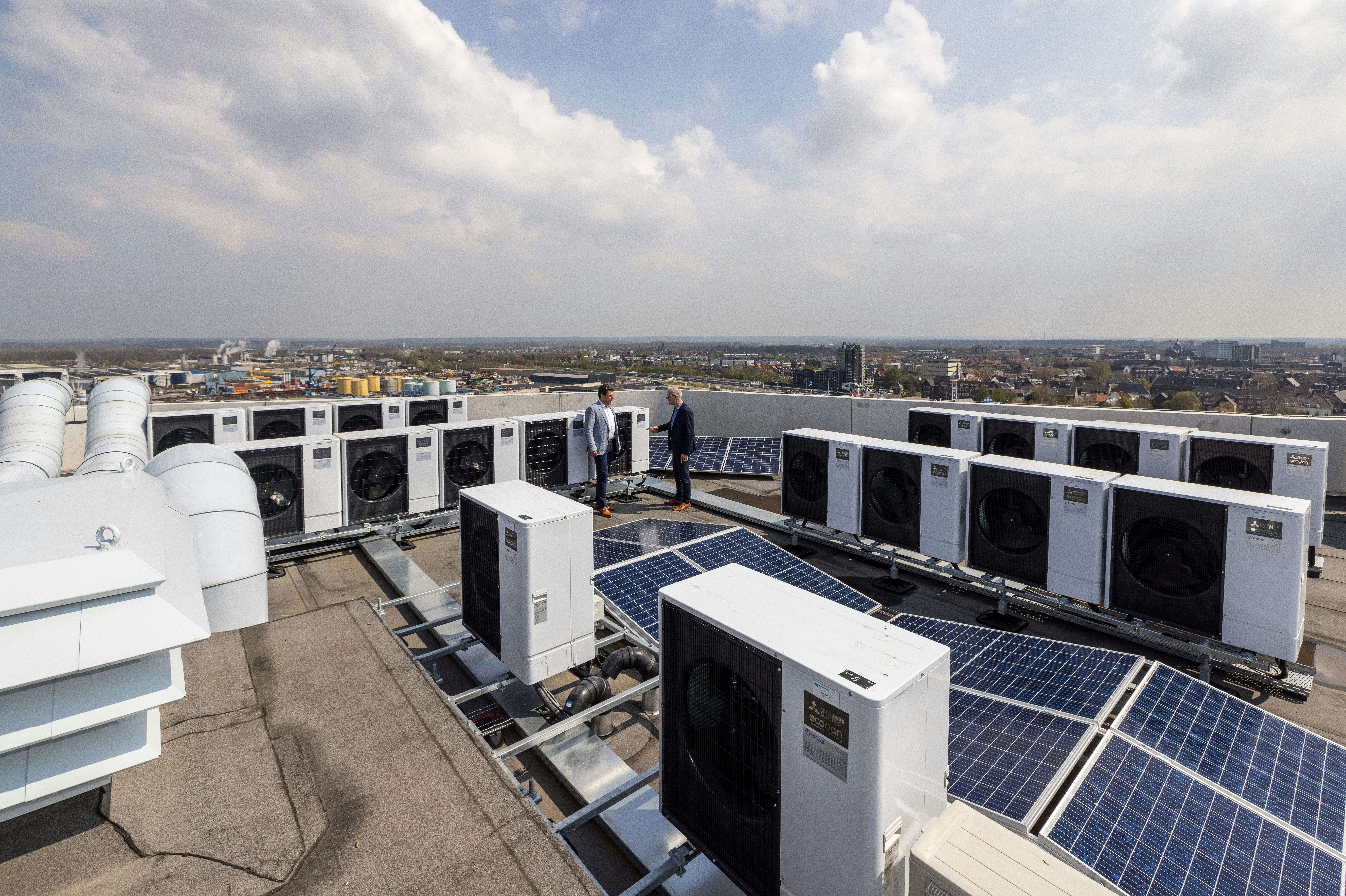 In deze woontoren heeft elk appartement een eigen warmtepomp