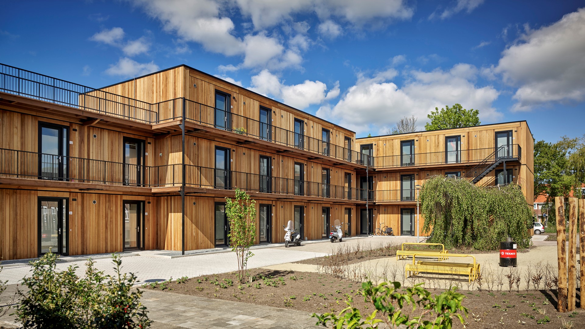 Verplaatsbare woonstudio’s van De Groot Vroomshoop in Alkmaar. Foto: Kees van Hummel Fotografie.