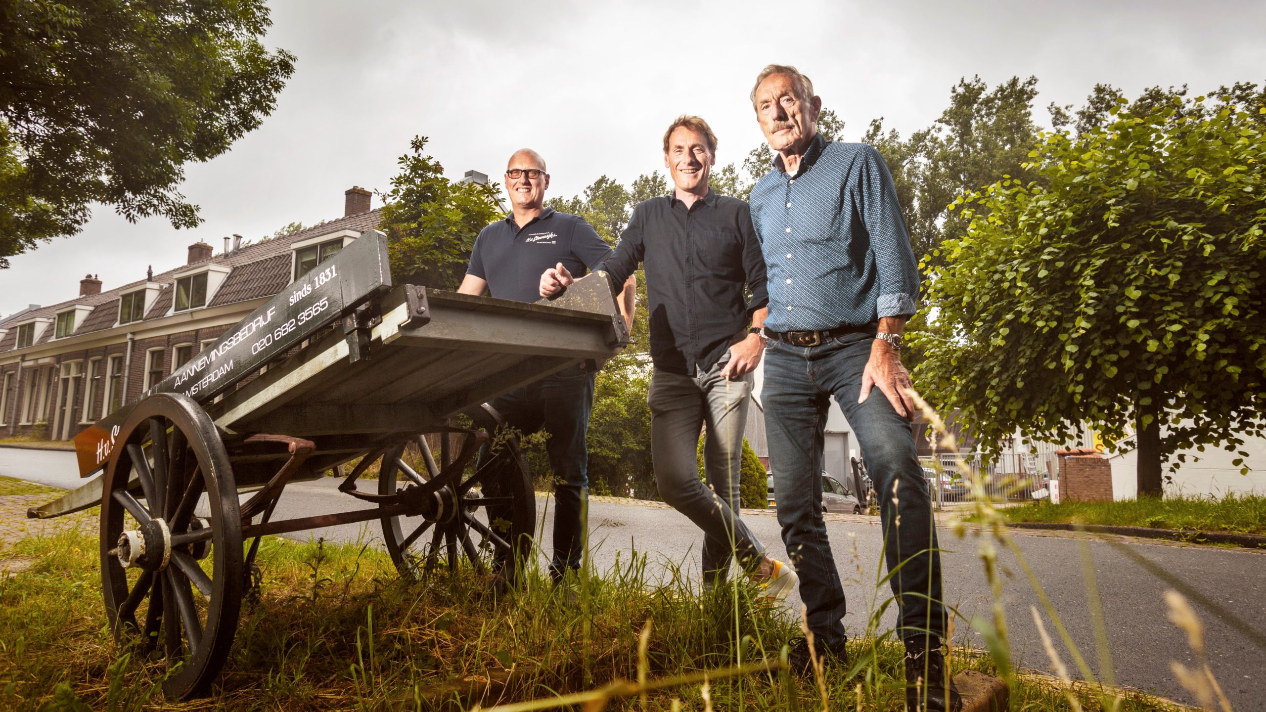 V.l.n.r.: Frank, Gebko en Gertjan van den Boogaard van familiebedrijf H. van Steenwijk. Foto: Eran Oppenheimer