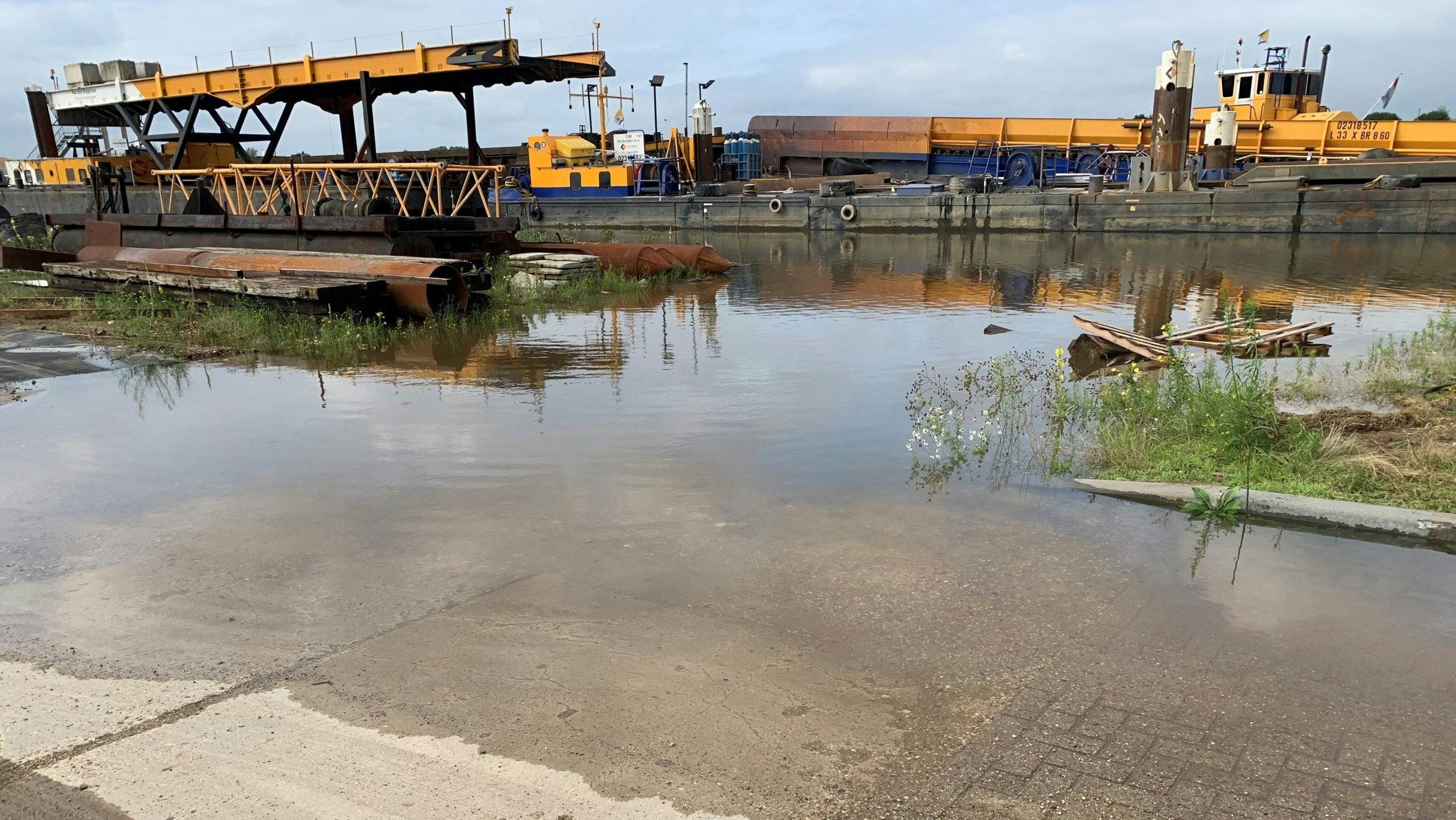 Wateroverlast in Limburg. Foto: BLM Wegenbouw