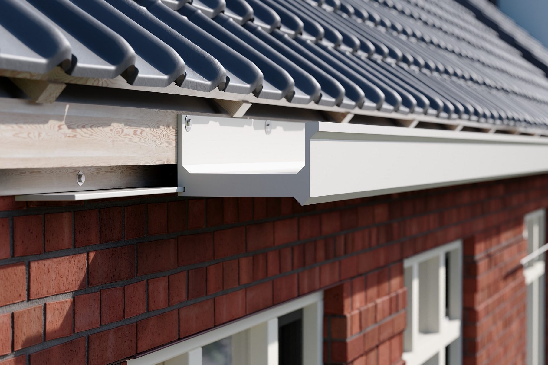 Met prefab sneller een dakgoot monteren