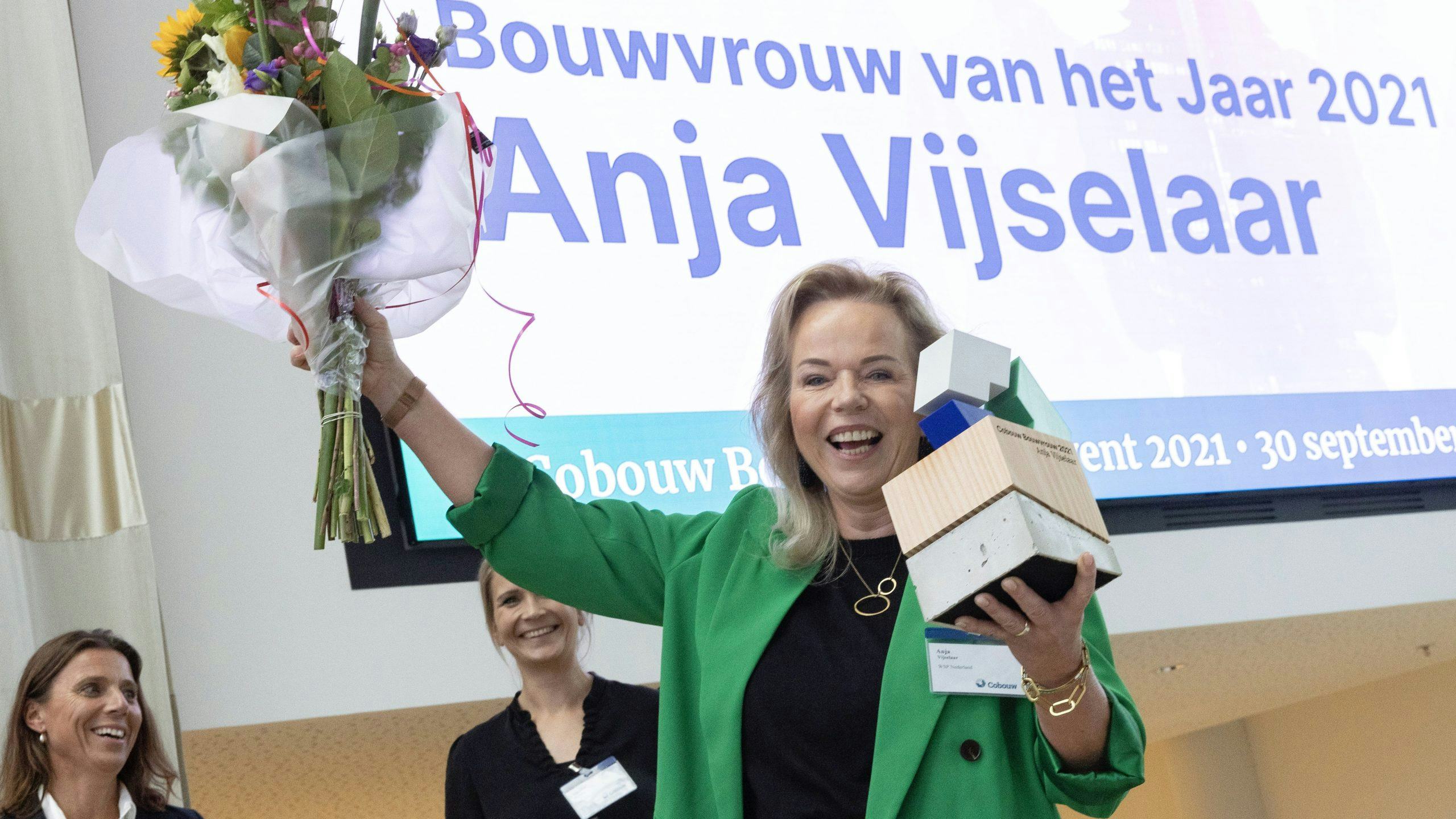 Bouwvrouw van het jaar 2021 Anja Vijselaar.
Foto: Sjef Prins - APA Foto