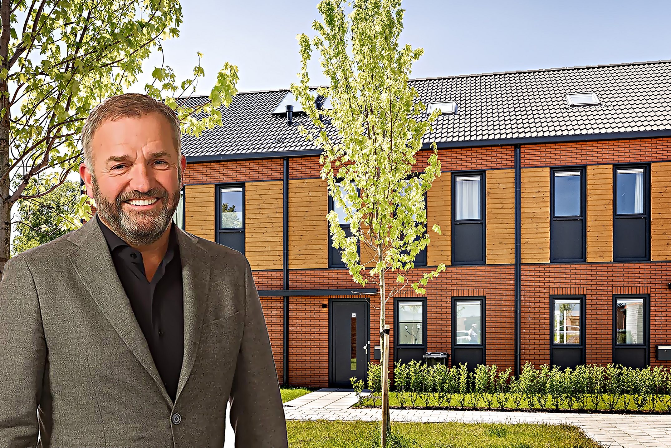 Dertig aardbevingsbestendige wisselwoningen in Groningen. Harry van Zandwijk: “met onze moderne modulaire bouwwijze kunnen we supersnel inspelen op veranderende woningvragen.”