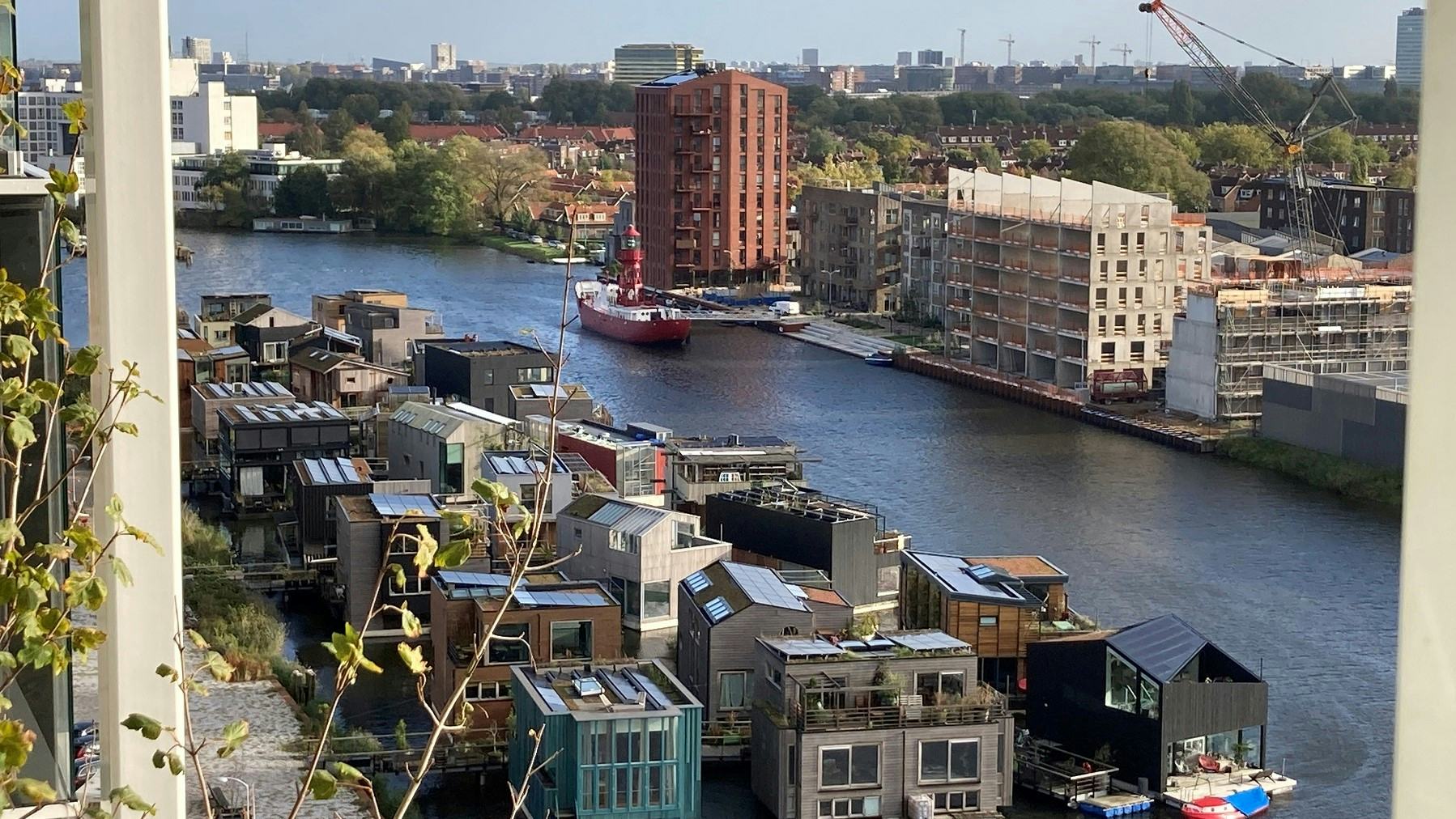Schoonschip, drijvende wijk in Amsterdam. Foto: Thomas van Belzen