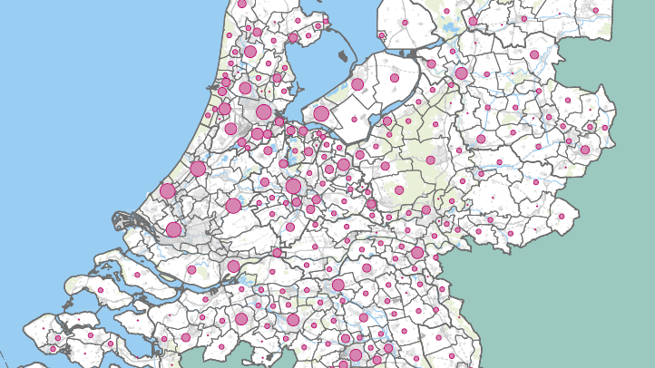 Nationale Woningbouwkaart eind 2021. Afbeelding: ministerie van Binnenlandse Zaken
