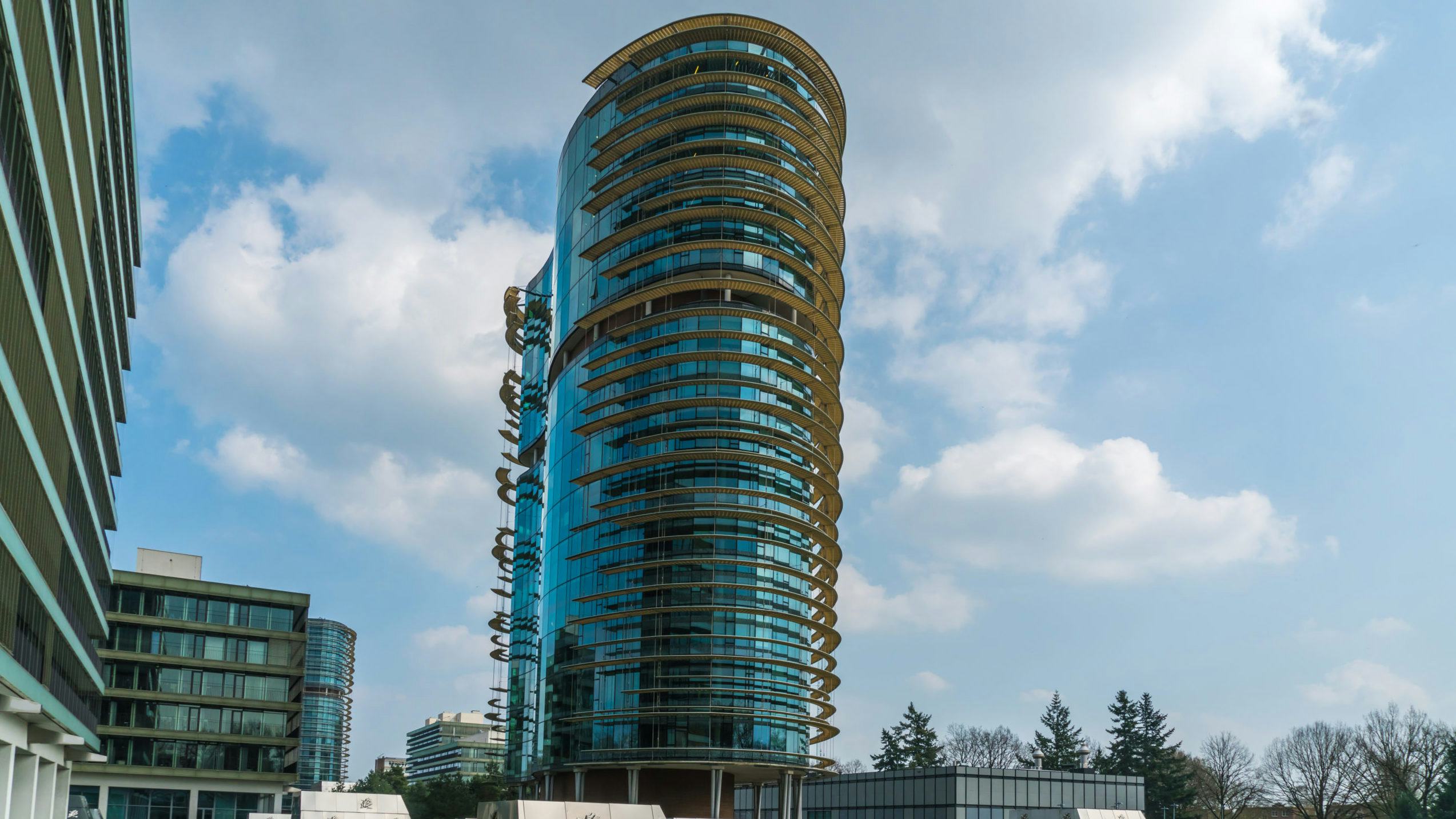 De twee torens van het Walter Boscomplex zijn gebouwd met BubbleDeck-vloeren. Foto: Shutterstock
