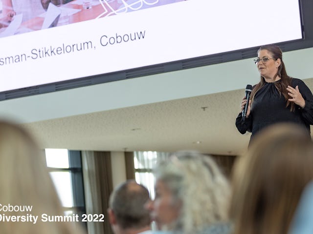 Cobouw-uitgever Mieke Luisman-Stikkelorum. Cobouw Diversity Summit 2022 Foto: Sjef Prins - APA Foto