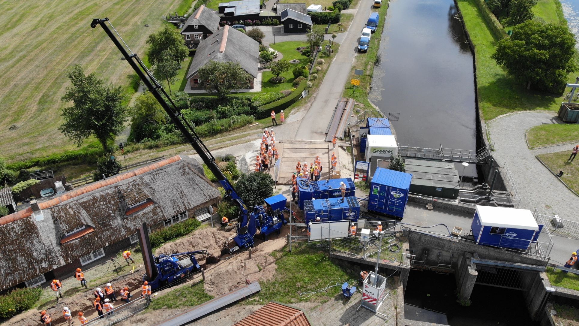 Zo ziet emissieloos werken eruit. Foto: Waterschap Drents Overijsselse Delta